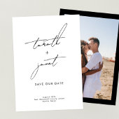 ELEGANTE NAMEN | 2 Foto QR-Code Rettete UNSER Datu Einladung