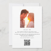 ELEGANTE NAMEN | Foto Custom Rettete UNSERE Daten Einladung (Rückseite)