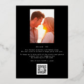 ELEGANTE NAMEN | Foto Custom Rettete UNSERE Daten Folieneinladung (Rückseite)