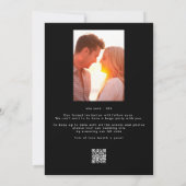 ELEGANTE NAMEN | Foto QR Code Gerettet Datum Einladung (Rückseite)