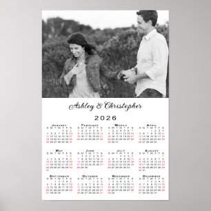 Elegante Namen für Paarfotos im Kalender 2026 Poster