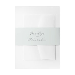 Elegante Namen in Off-White-Kursivschrift Einladungsbanderole