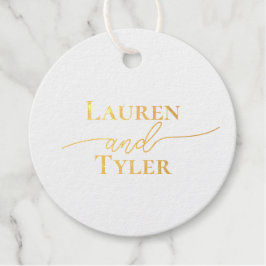 Elegante Namen Mit Monogramm Einladungen für Hochz Geschenkanhänger