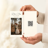 Elegante Namen | Skript-Lesezeichen-QR-Code Save The Date
