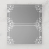 Elegante Namenskarten für Hochzeiten | Nadine (gra Platzkarte (Innenseite Aufgefaltet)