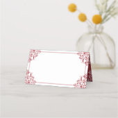 Elegante Namenskarten für Hochzeiten | Nadine (rot Platzkarte (Rückseite)