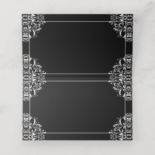 Elegante Namenskarten für Hochzeiten | Nadine (sch Platzkarte (Innenseite Aufgefaltet)