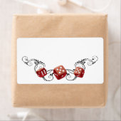 Elegante Namensmarke mit Würfeln (Insitu)