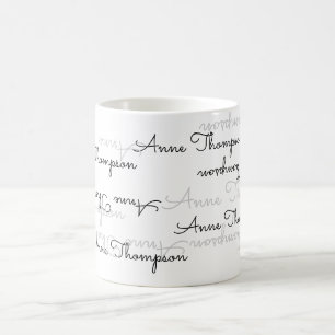 elegante Namenstypografie Kaffeetasse