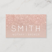 Elegante Namenstypographie des Notars erröten Visitenkarte (Vorderseite)