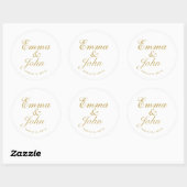ELEGANTE NAMES GASTGESCHENK HOCHZEIT STICKERS (Blatt)