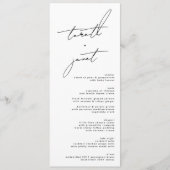 Elegante NAMES | Stilvolle Schwarz-Weiß-Hochzeit Programm (Vorderseite)