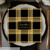 Elegante Napkins Black Gold Glitzer Custom Wedding Serviette