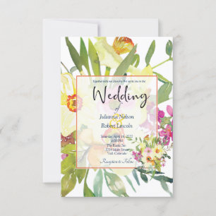 Elegante Narzissen-Hochzeitseinladung Einladung