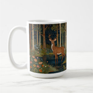 Elegante Natur rustikale Bäume Wald Rehe  Kaffeetasse