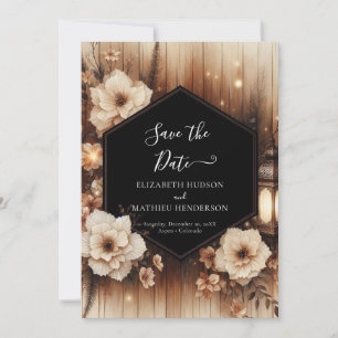 Elegante Natur Rustikale Hochzeit Save The Date