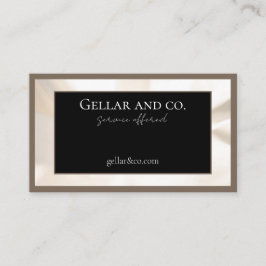 Elegante Natural Tones floral Accent Business Card Visitenkarte
