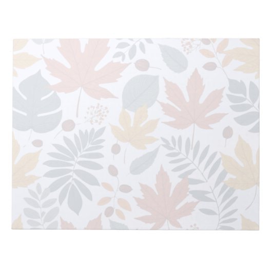 Elegante Nature Autumn Leaves Notizblock (Vorderseite)