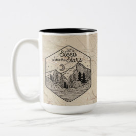 Elegante Nature Beige Marmor Keramik Zweifarbige Tasse