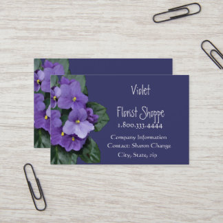 Elegante Nature Blume Afrikanische Violettszene Pf Visitenkarte