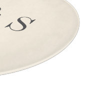 Elegante natürliche Creme erste Hochzeit Paare Schneidebrett (Ecke)