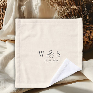 Elegante natürliche Creme für anfängliche Brautpaa Waschlappen