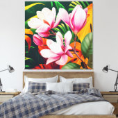 ELEGANTE NATURPFLANZE BLUME LEINWANDDRUCK (Insitu (Schlafzimmer))