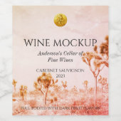 Elegante Naturweinetiketten Weinetikett (Einzelnes Label)