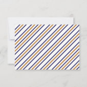 Elegante nautical Anchor Gold Blue White RSVP Card (Rückseite)