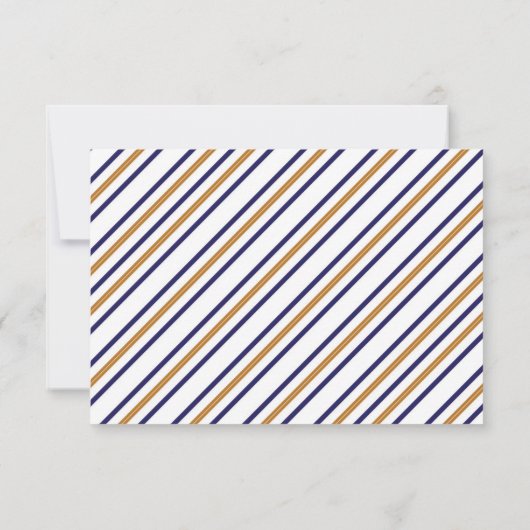 Elegante nautical Anchor Gold Blue White RSVP Card (Rückseite)