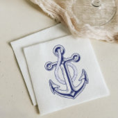 Elegante Nautical Anchor Sailor Navy Blue Wedding Serviette