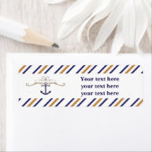 Elegante nautical Anchor Striping Address Labels (Insitu)