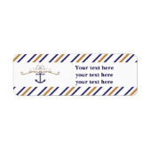Elegante nautical Anchor Striping Address Labels (Vorne)
