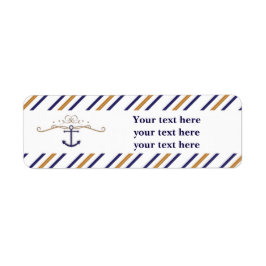 Elegante nautical Anchor Striping Address Labels