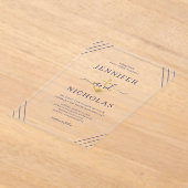 Elegante Nautical Anchor Wedding Acryleinladungen (Ablage )