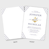 Elegante Nautical Anchor Wedding Einladung