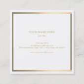 Elegante Nautical Compass Business Card Quadratische Visitenkarte (Rückseite)