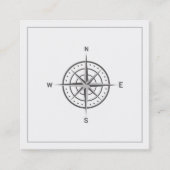 Elegante Nautical Compass Business Card Quadratische Visitenkarte (Vorderseite)