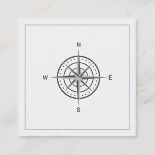 Elegante Nautical Compass Business Card Quadratische Visitenkarte