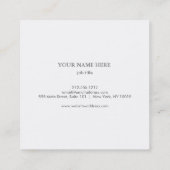 Elegante Nautical Compass Business Card Quadratische Visitenkarte (Rückseite)