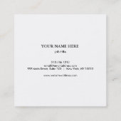 Elegante Nautical Compass Business Card Quadratische Visitenkarte (Rückseite)