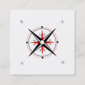 Elegante Nautical Compass Business Card Quadratische Visitenkarte (Vorderseite)