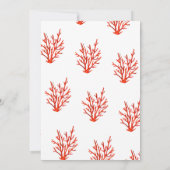 Elegante Nautical Coral Reef flache Note Card Dankeskarte (Rückseite)