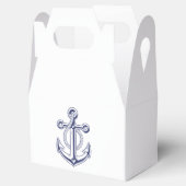 Elegante Nautical Navy Blue Anchor Wedding Party Geschenkschachtel (Geöffnet)