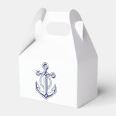 Elegante Nautical Navy Blue Anchor Wedding Party Geschenkschachtel (Vorderseite)