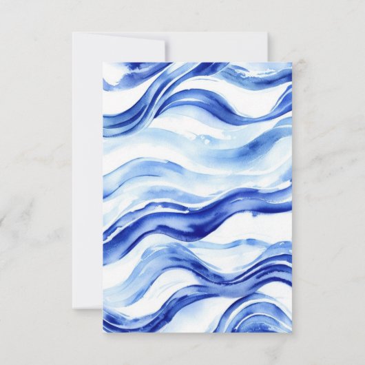 Elegante Nautical Watercolor Boy Baby Shower Dankeskarte (Rückseite)