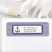 Elegante Nautical Wedding Navy Streifen (Insitu)