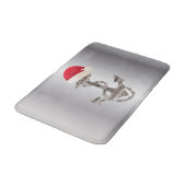 elegante nautische ANCHOR + WEIHNACHTSMANNMÜTZE | Badematte (Schrägansicht)