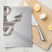 elegante nautische ANCHOR + WEIHNACHTSMANNMÜTZE | Geschirrtuch (Viertel Falte)