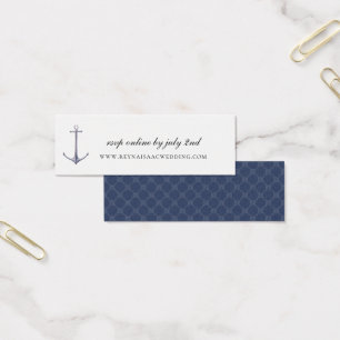 Elegante nautische Anker-Hochzeitswebsite RSVP